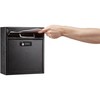 Adiroffice Medium Wall Mountable Mailbox with Key and Combination lock ADI631-05-BLK-KC